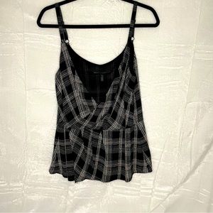 WHBM plaid blouse size 8